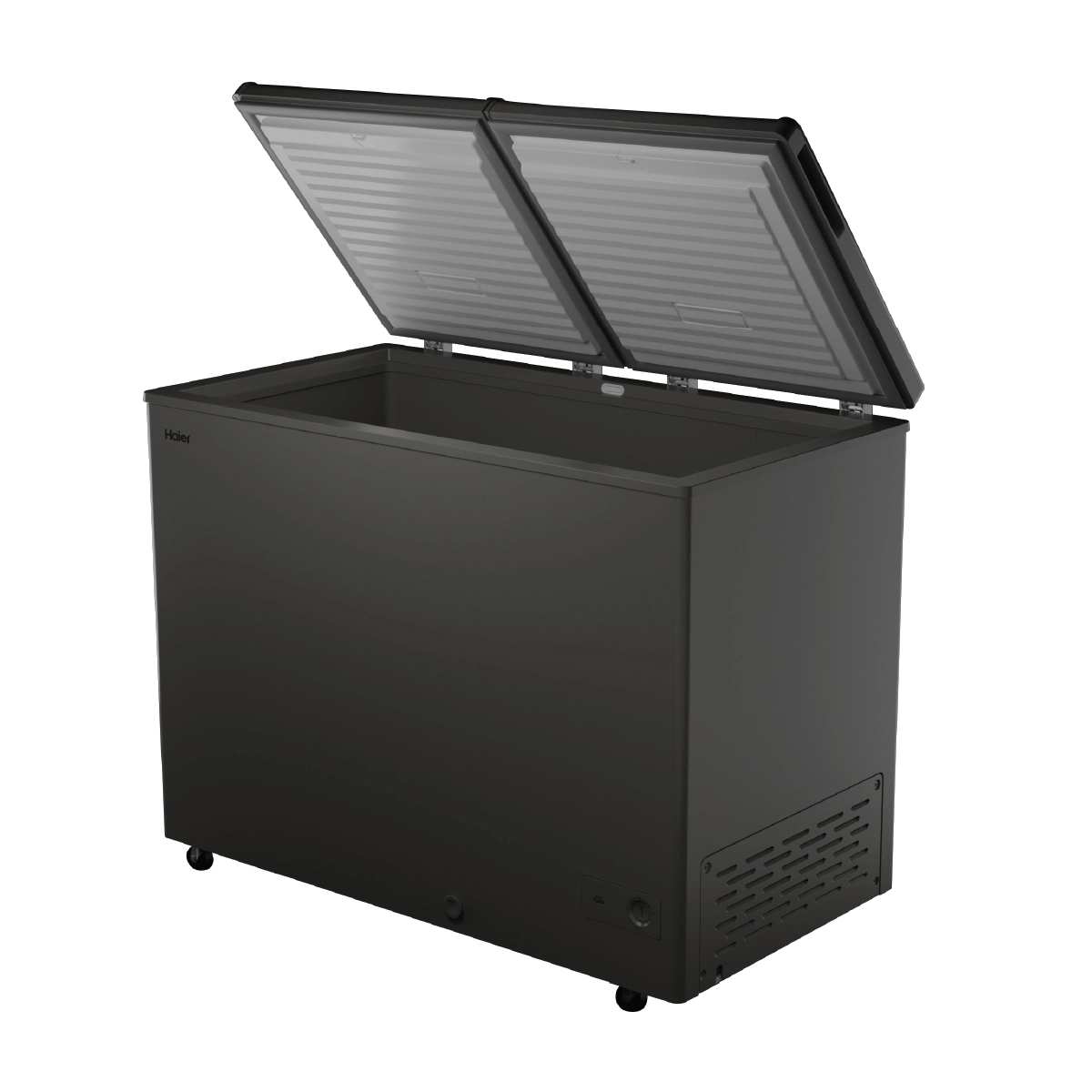 Haier 335 Ltr Double door- Embossed Titanium Grey colour Convertible Hard top Freezer